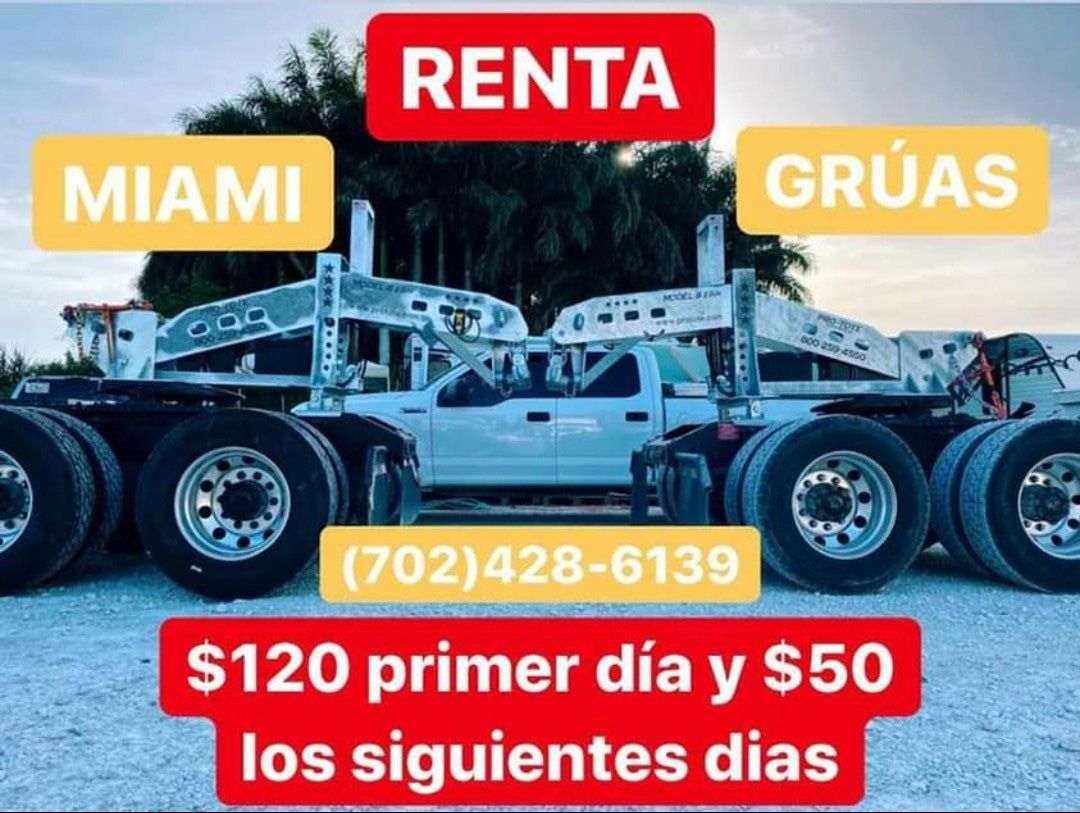 Grúas 5ta rueda Miami Renta