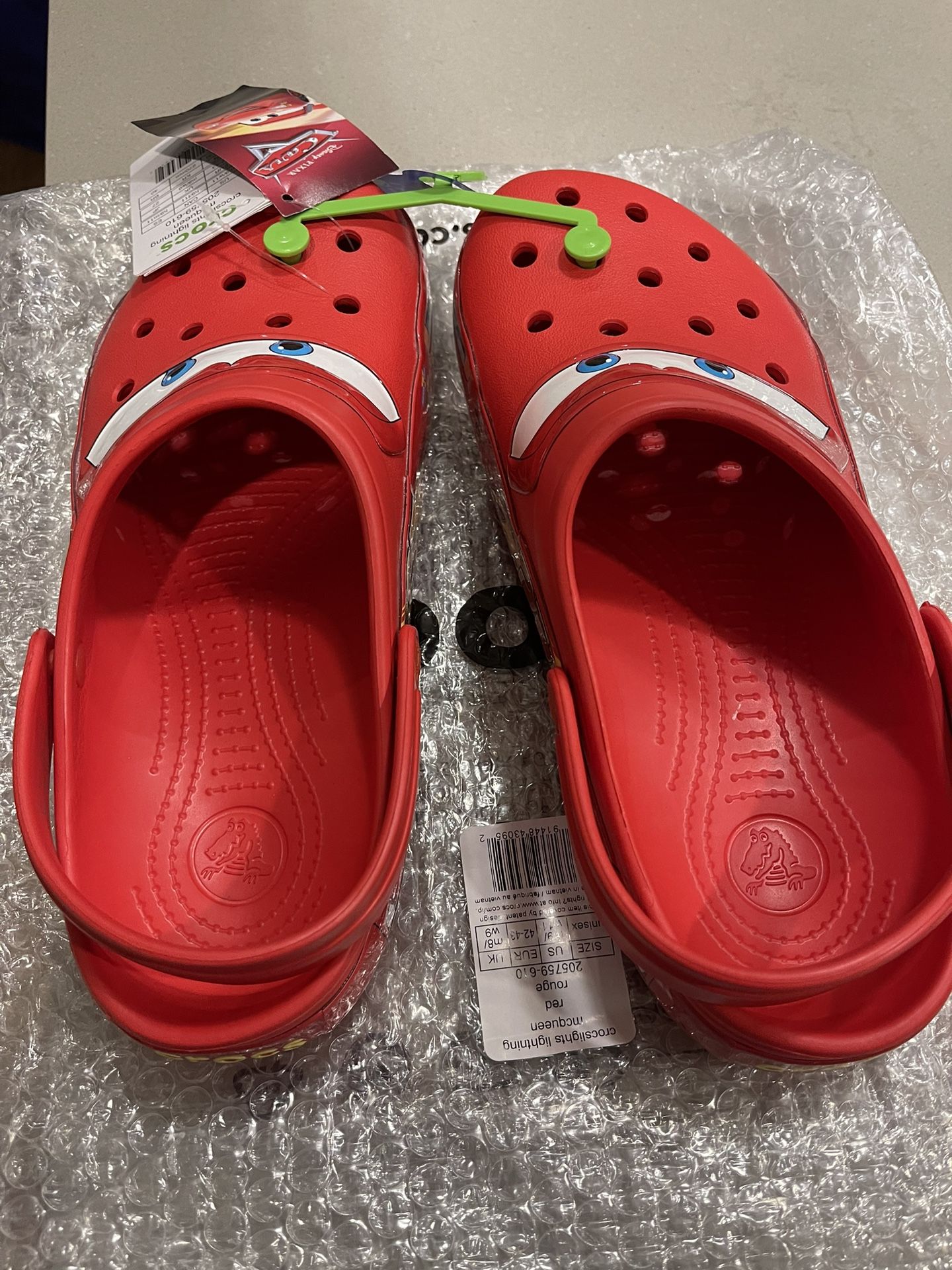 Brand New Lightning McQueen Crocs Size