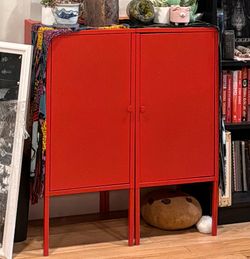 Red locker IKEA Cabinet