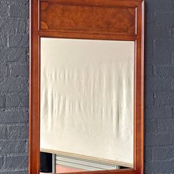 Mid-Century Modern Cherry Wood Wall Hanging Mirror, c.1960's - Delivery Available 
