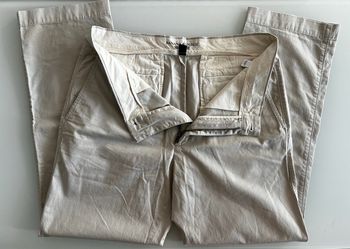 Pair of beige straight-fit chino pants by Banana Republic for men
