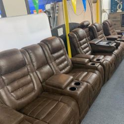 Power Reclining Sofa Or Love Seat In Stock $1399 Each Your Choice