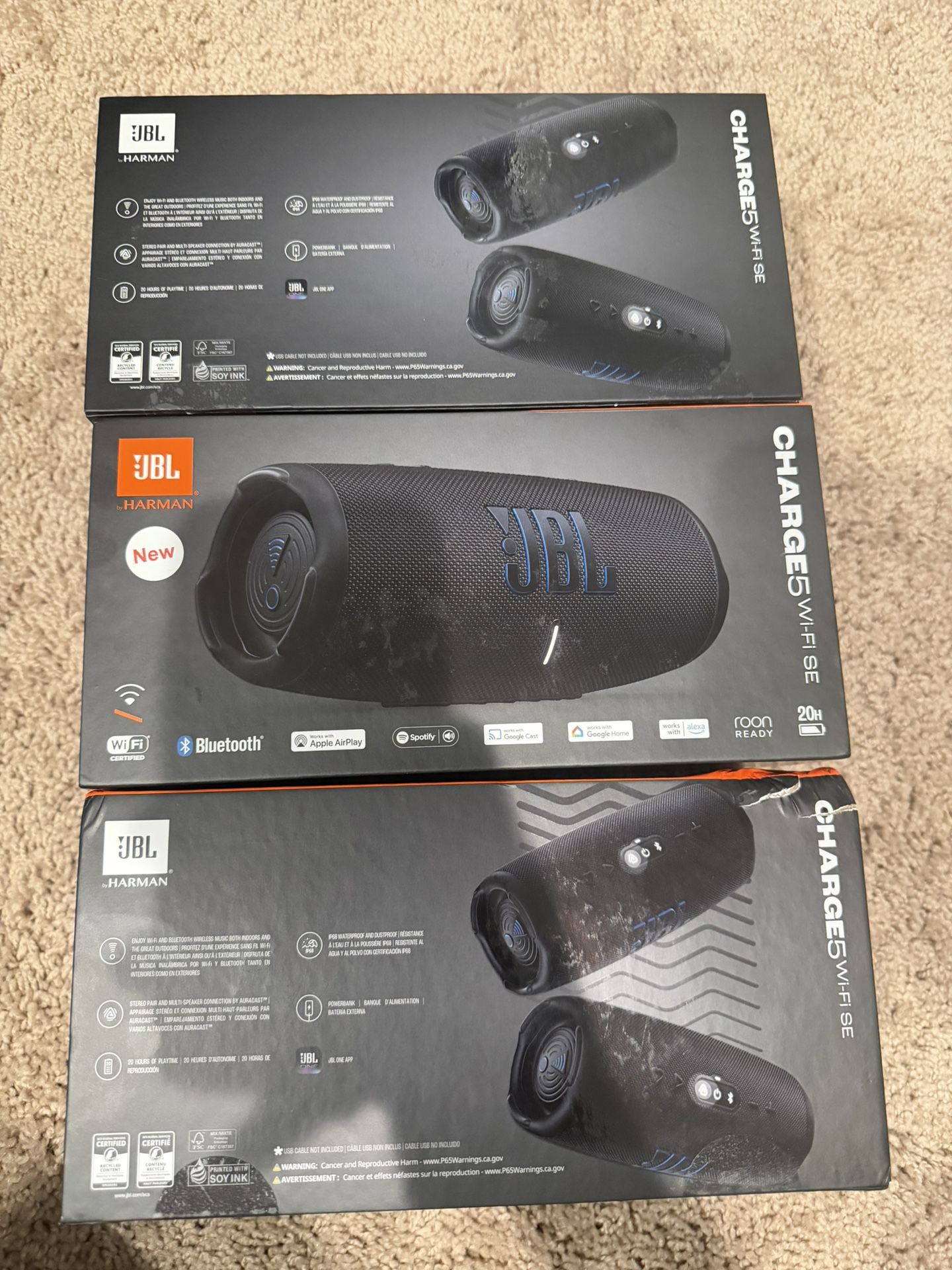JBL Charge 5 Wi-Fi - Portable Wi-Fi and SE Bluetooth Speaker - Black
