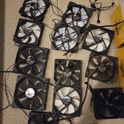 Two 140mm Case Fans And Ten 120mm Case Fans DC Powered