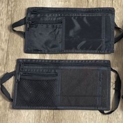 🚗  2 Car Visor Organizers, Attach to Visor or Headrest, Multiple Pockets/Zippers (brand new)