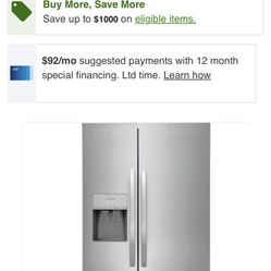 Frigidaire 25.6-cu ft Side-by-Side Refrigerator with Ice Maker