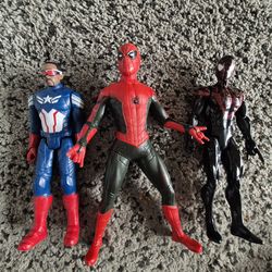 Marvel Spiderman/Captain America Figures