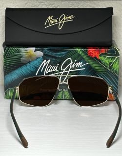 Limited Maui Jim Keawawa Polarized Sunglasses MJ620-16 Gold/Green Multicolor Mirror NEW