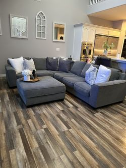 6-8 Person Sectional & Ottoman