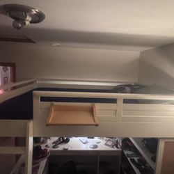 Loft Bed Full Size Memory Foam Mattress Included 