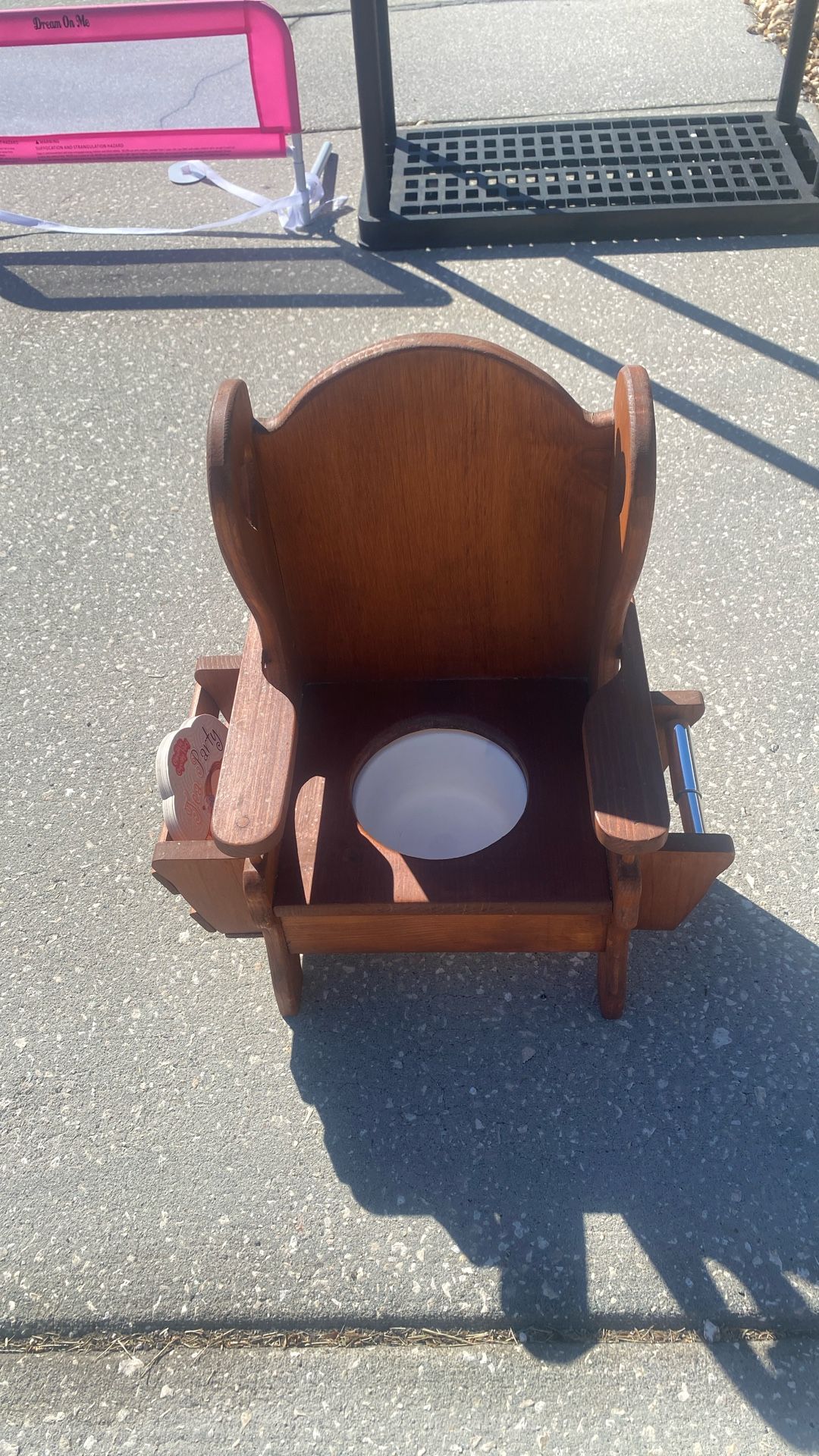 Kids Potty Chair With Book Rack And Toilet Paper Roll