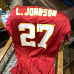 NFL Larry Johnson Kansas City Chiefs Reebok On Field Jersey