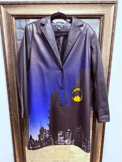 GOTHAM CITY VEGAN LEATHER TRENCH COAT