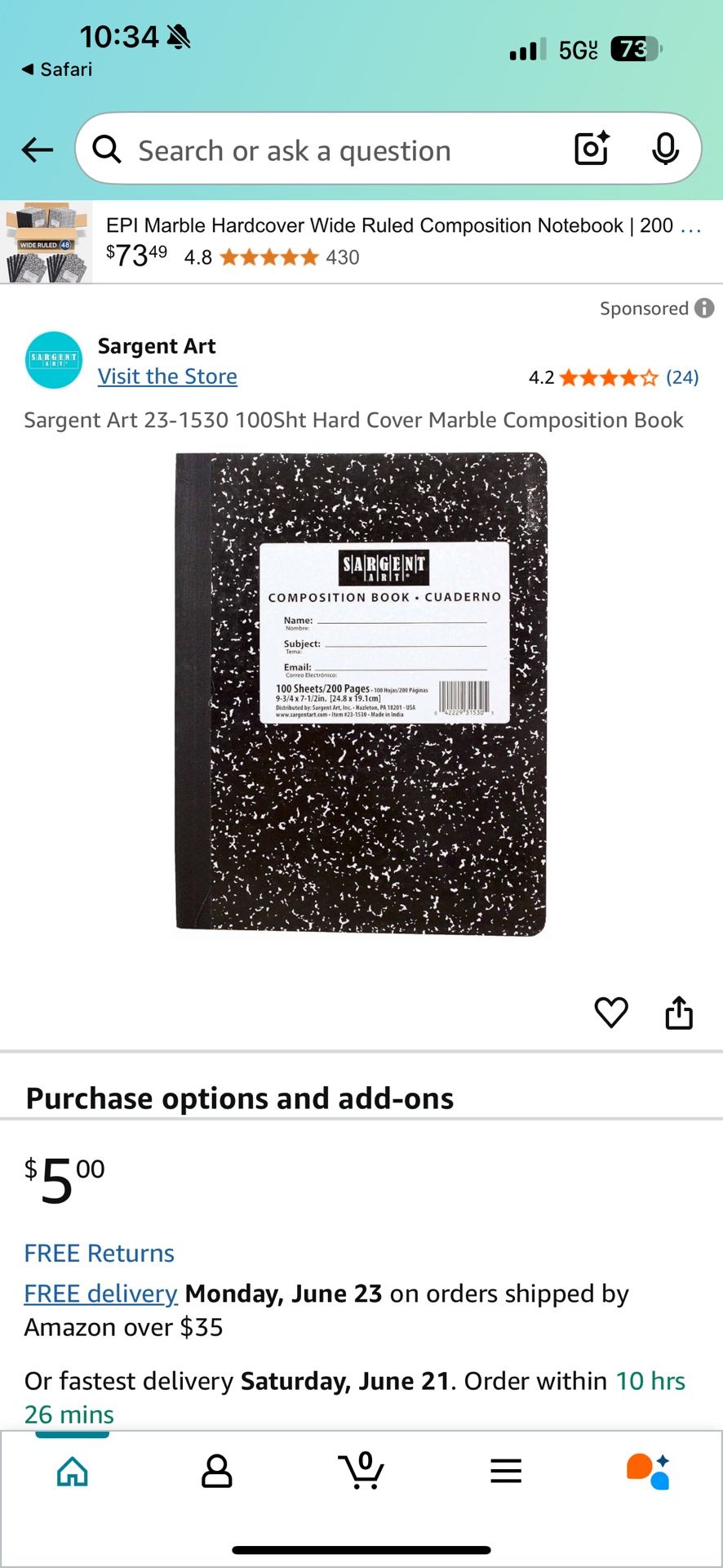 Composition Book - Wide Ruled