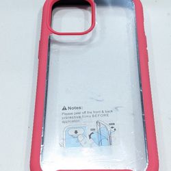 Apple iPhone 12 Pro Max Red Clear Transparent Case
