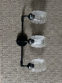 3-Light Wall Sconce with Glass Shades