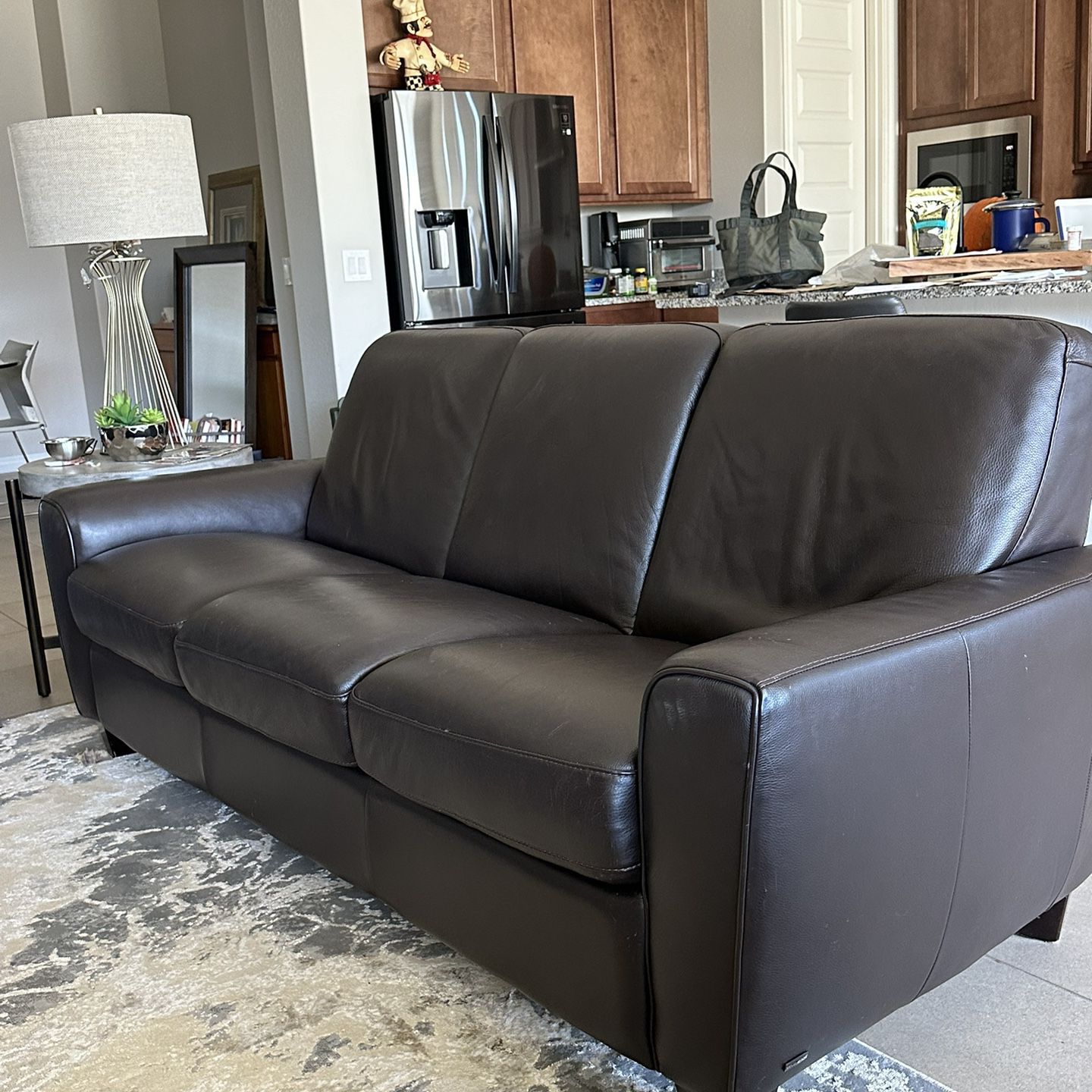 Real Italian Leather Sofa
