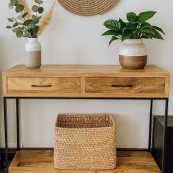 Mango Wood Console Entry Table