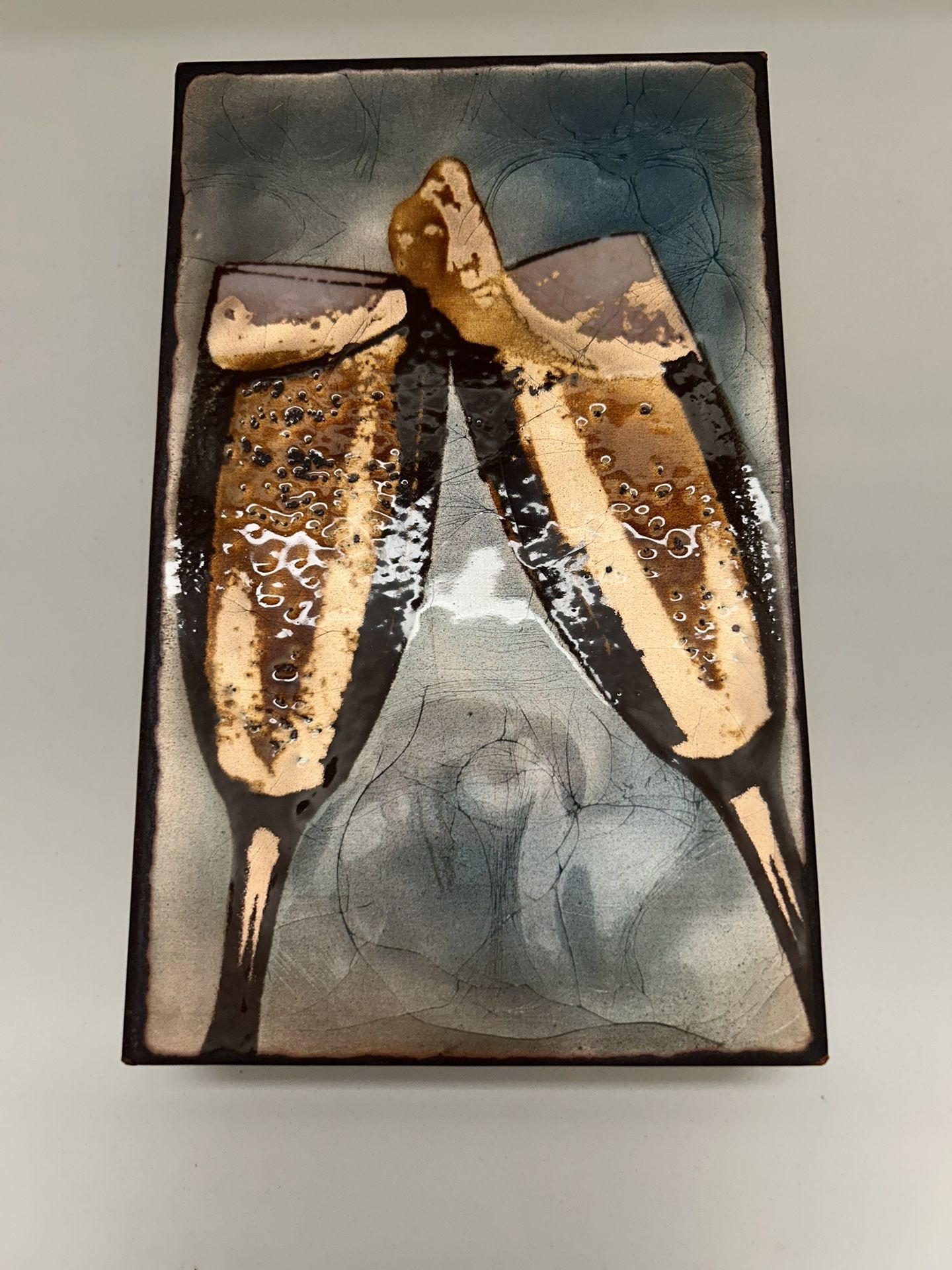 Houston Llew Spiritile #48 Titled “Bubbly” Collectible Art Piece