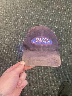 Budweiser Bud Light Beer adjustable Ballcap with Bonus Keychain and Lanyard