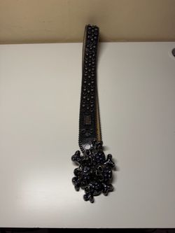 B.B. Simon Skull & Crossbones Rhinestone Belt – Approx Size 33