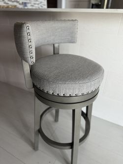 Grey Swivel Barstool