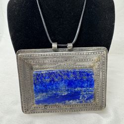 Tribal Lapis Pendant