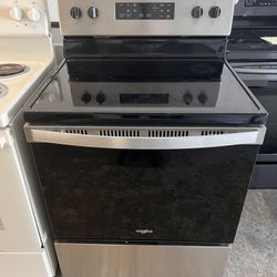 Stainless Steel Glass Top Stove Pre Owned Whirlpool Good Condition Home And Garden Appliances 