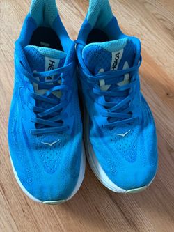 HOKA Clifton 10 in the "Hoka Blue / Skyward Blue" colorway