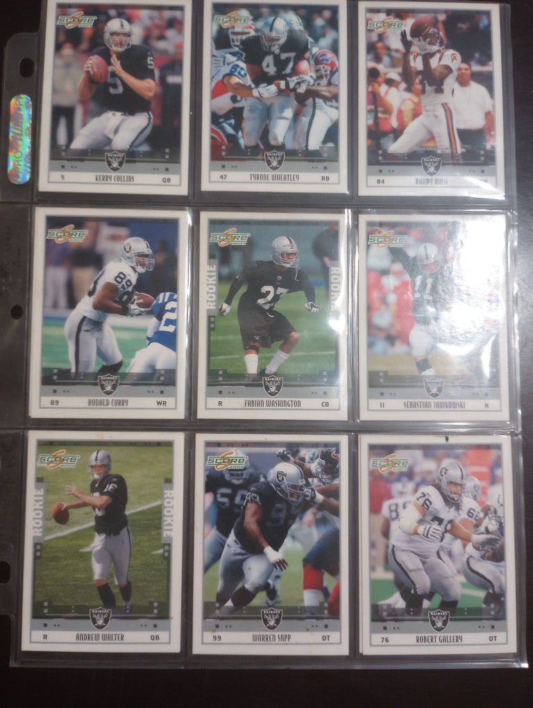 2005 Oakland Raiders Don Ross Football Cards Intact In Plastic