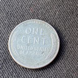 1943 Steel Wheat Penny No Mint