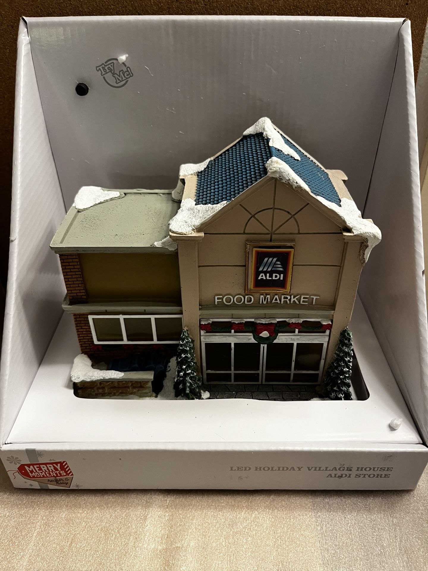 New New 2023 Merry Moments Aldi Store LED Light Up Holiday Village House Christmas