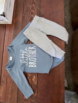 0-3 Month Little Brother Baby Onesie and Pants Set