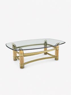 Italian Mid-Century Modern Brass Horn Style Coffee Table, c.1970’s - Delivery Available