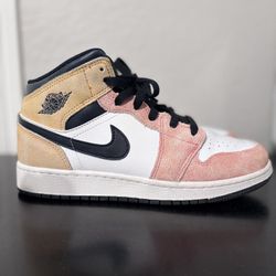 Jordan 1 Pink And Yellow; Size 6 Youth 