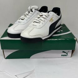 Puma Roma Basic White/Black Size 9.5