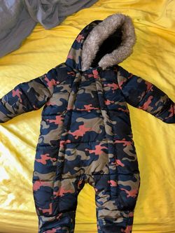 Baby Camo Puffer Snowsuit with Hood