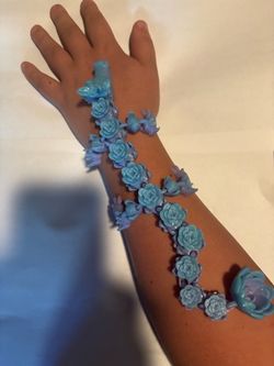 3D Printed Blue & Purple Flower Dragon