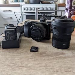 Sony Alpha a6000 24.3mp Mirrorless Camera with Power Zoom Lens and Extras