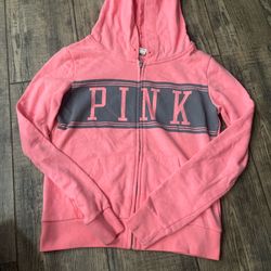 Pink Victoria's Secret zip up hoodie NWT