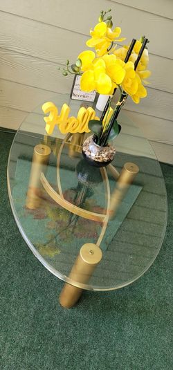 Glass coffee table