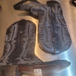 NEW Men Very Rare Full Stitch Corral Cowboy BOOTS Black Size 8 Women 9.5 $298