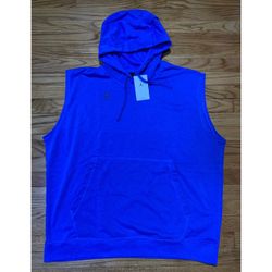 NIKE JORDAN JUMPMAN DRI FIT SLEEVELESS HOODIE Men’s Sz 2XL New! Blue!