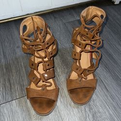 Brown Wedge Heels