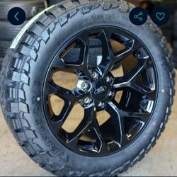 20" Ford F150 Expedition Chevy Silverado GMC Sierra Wheels & Tires OFF-ROAD Tahoe Suburban Escalade Yukon Ram Tundra Rims Rines Llantas.. Setof4 