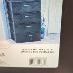 4 Brown Plastic Storage