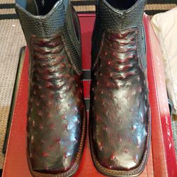 Ostrich shin boots