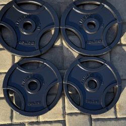 Pair Of 35 And 45 Pound Fitness Gear Olympic Weights