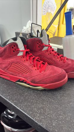Air Jordan 5 Retro Red Suede Sneakers size 12 men’s