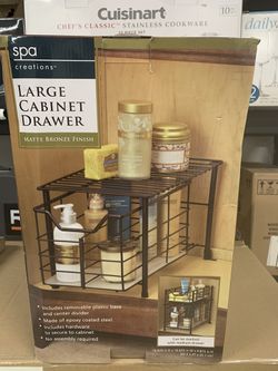 NEW IN BOX: Large Cabinet Drawer by Spa Creations - Bronze